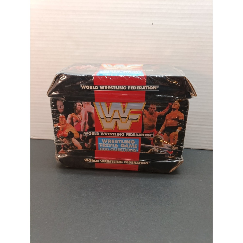 WWF Wrestling Trivia Game Tin SEALED NEW WWE ROCKY MAIVIA Rookie ROCK AUSTIN RC